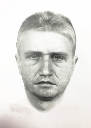 Zdjęcie przedstawia portret pamięciowy mężczyzny podejrzanego o usiłowanie zgwałcenia 16-latki.
Jest to mężczyzna w wieku około 50 lat, średniej budowy ciała, około 180 cm wzrostu, siwe włosy.