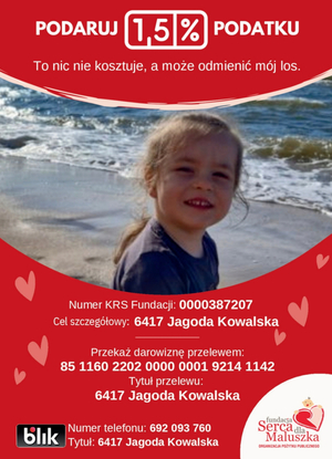 Pomóżmy Jagodzie – córce naszego funkcjonariusza