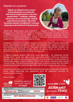 Pomóżmy Jagodzie – córce naszego funkcjonariusza