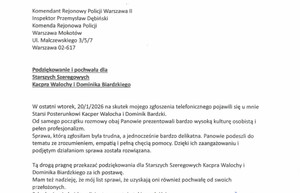 Treść podziękowań