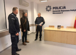 Komendant Rejonowy Policji Warszawa II podziękował czujnemu taksówkarzowi