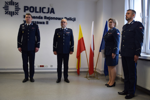 Uroczysta zbiórka w Komendzie Rejonowej Policji Warszawa II