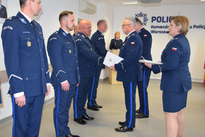 Uroczysta zbiórka w Komendzie Rejonowej Policji Warszawa II