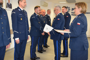 Uroczysta zbiórka w Komendzie Rejonowej Policji Warszawa II