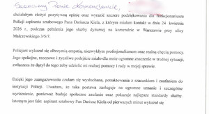 Treść podziękowań
